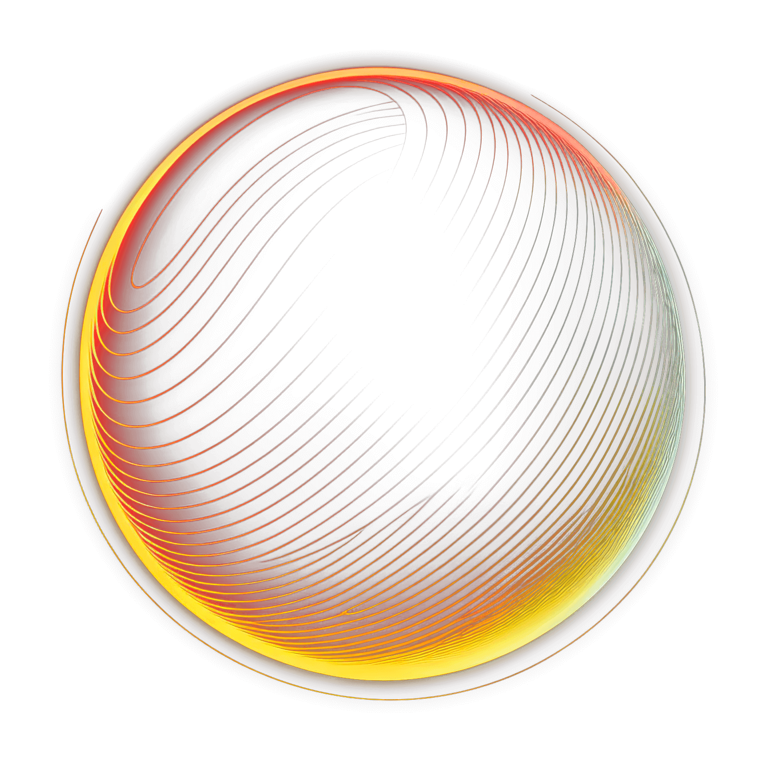 Rotating metallic shape
