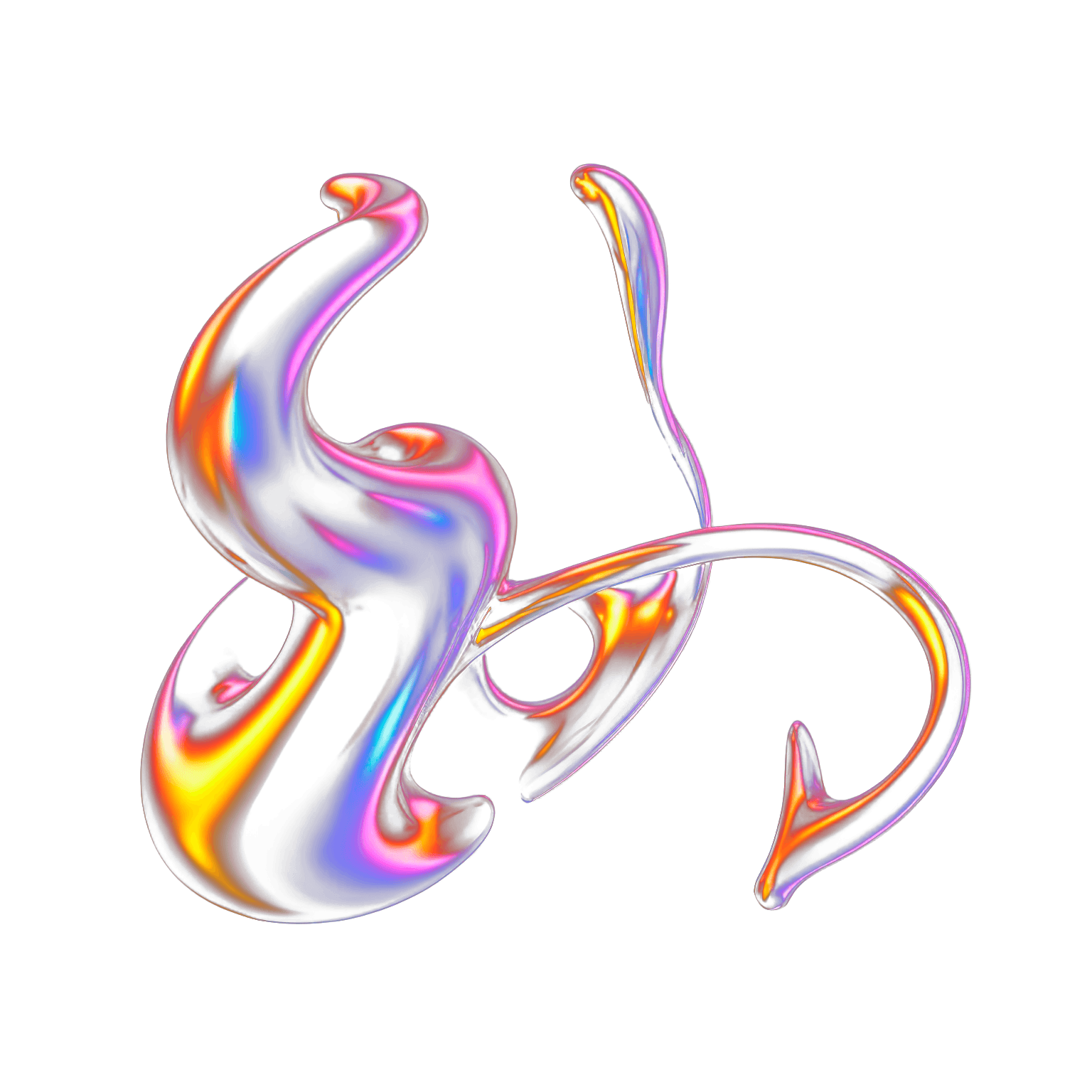 Rotating metallic shape